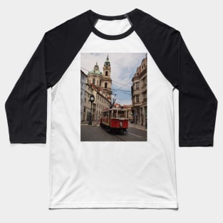 Prague Heritage Tram Baseball T-Shirt